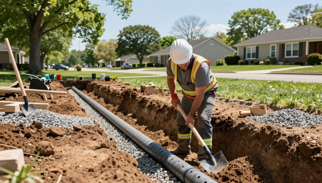 french drain installation Arlington heights