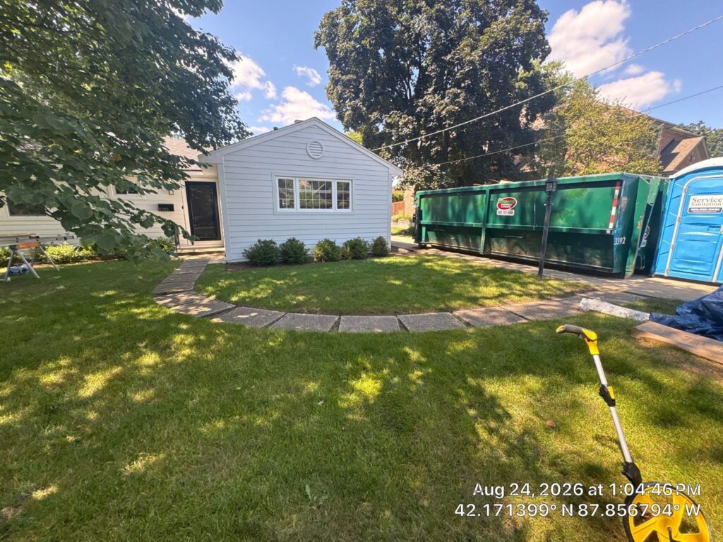 Front walkway before paver installation
