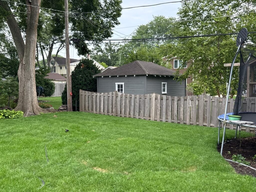 New sod lawn installed